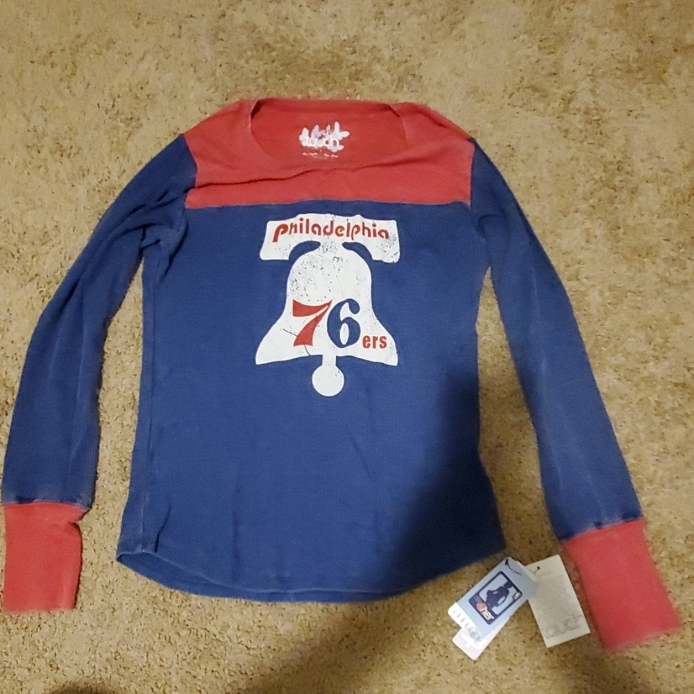 Philadelphia 76ers Long Sleeve Shirt Alyssa Milano